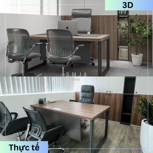 Thiết kế thi công nội thất văn phòng giống 3D